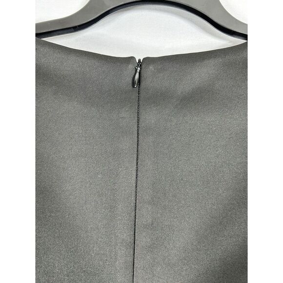 Connected Apparel Sheath Dress Women's 8P Black + Blue Floral Embroidered V Neck - Picture 5 of 10